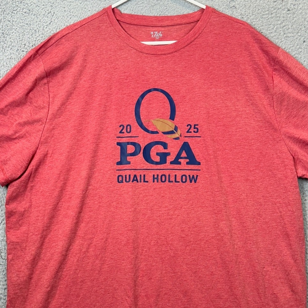 1764 Signature T-Shirt Mens 3XL Red PGA 2025 Quail Hollow Crewneck Short Sleeve